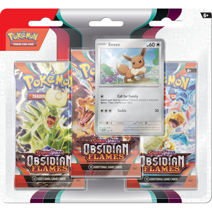 Pokemon TCG: Obsidian Flames 3-pack - Eevee
