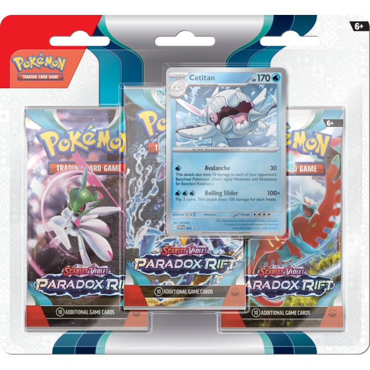 Pokemon TCG: Paradox Rift 3-pack - Cetitan
