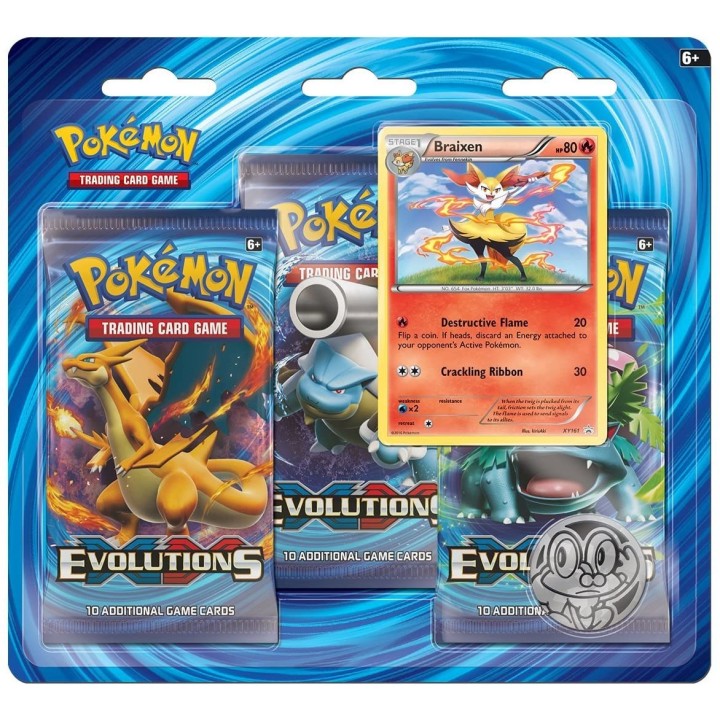 Pokemon TCG: XY Evolutions 3-pack - Braixen