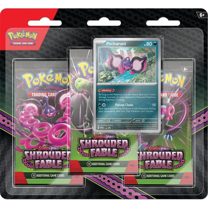 Pokemon TCG: Shrouded Fable 3-Pack Blister - Pecharunt
