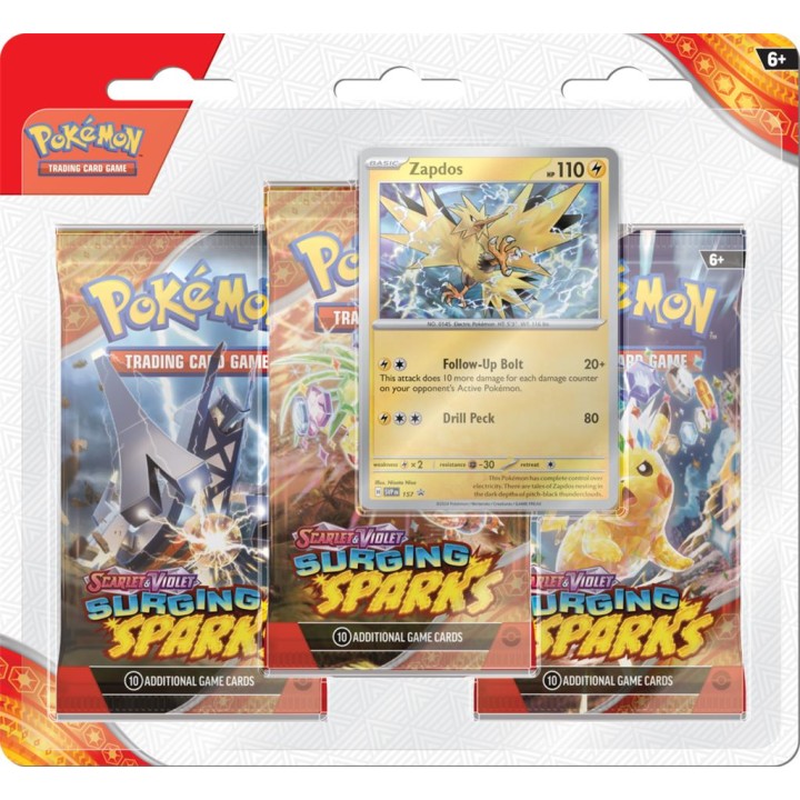 Pokemon TCG: Surging Sparks 3-pack - Zapdos