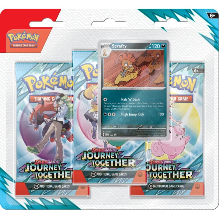 Pokémon TCG: Journey Together 3-pack - Scrafty