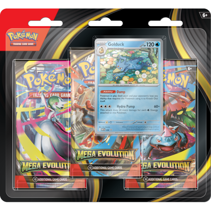 Pokémon TCG: Mega Evolution - 3-Pack - Golduck