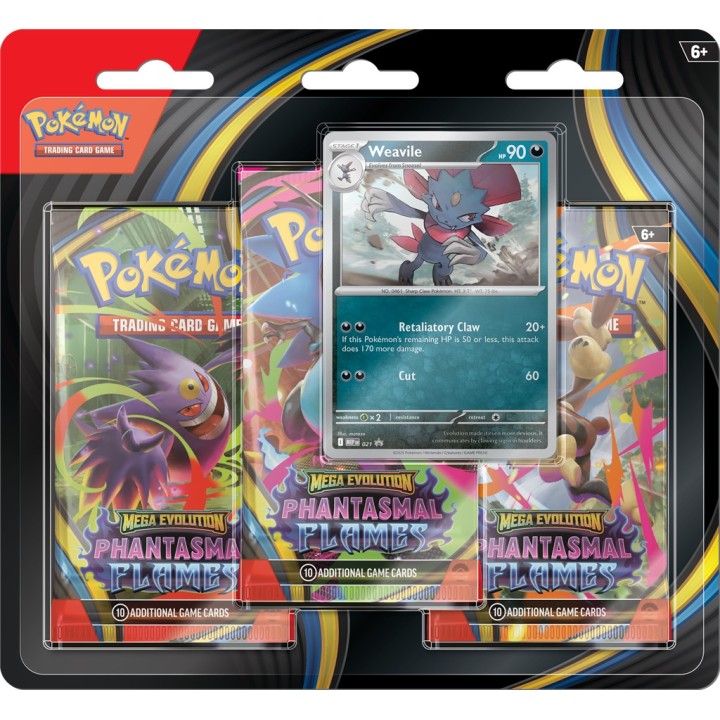 Pokémon TCG: Phantasmal Flames - 3-Pack - Weavile