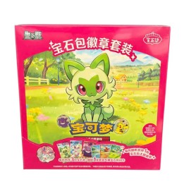 Pokemon TCG: Gem Pack Badge Set Pack Booster Box 3in1- CHINA - produkt kolekcjonerski
