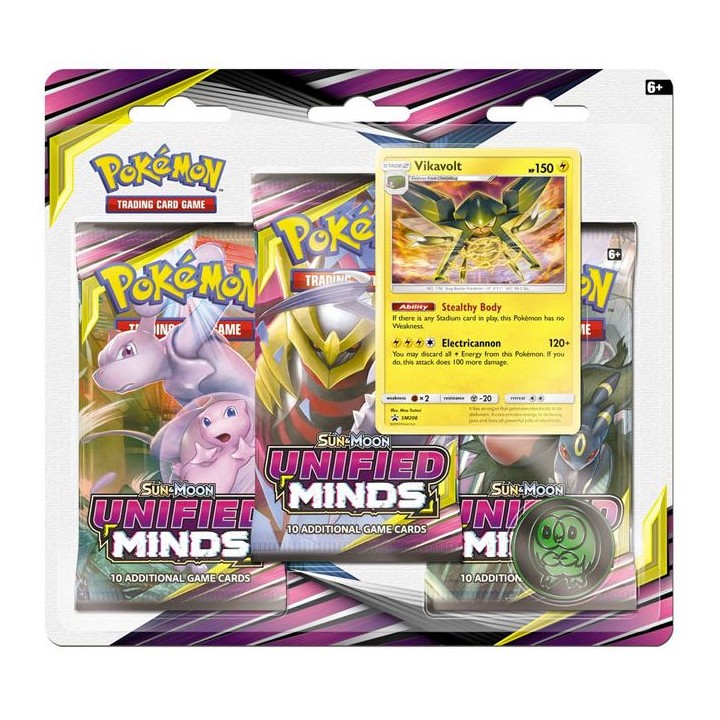 Pokemon TCG: Unified Minds Vikavolt 3-pack