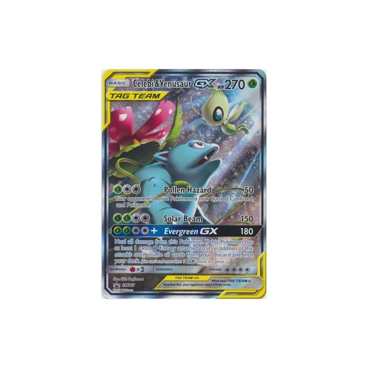 Celebi & Venusaur GX - SM167 - Alternate Art Promo Card