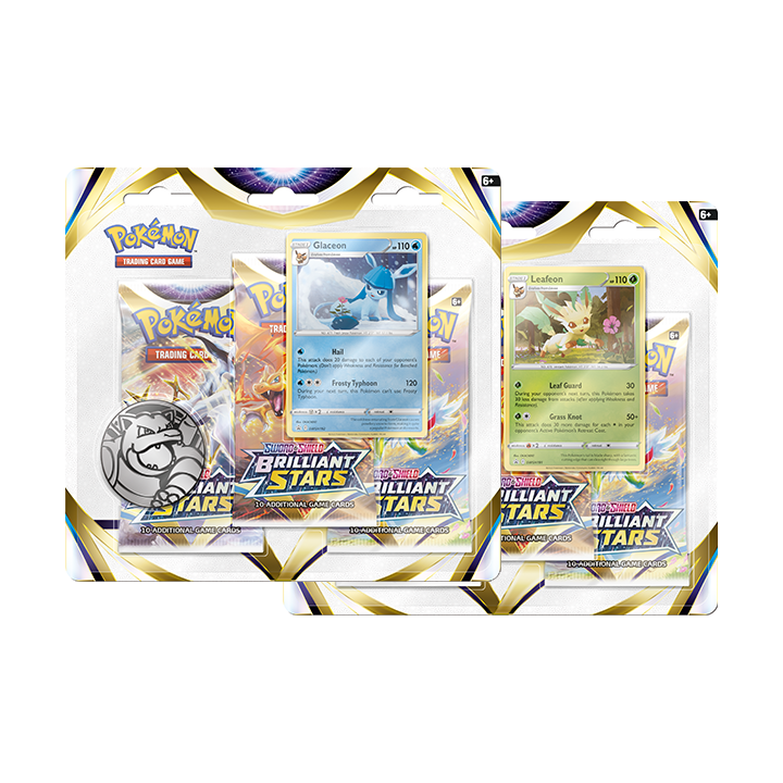 Pokemon TCG: Brilliant Stars 3-PACK - KOMPLET