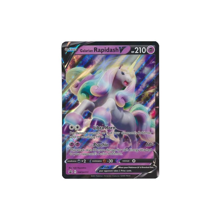 Galarian Rapidash V - SWSH111 - Oversized Promo