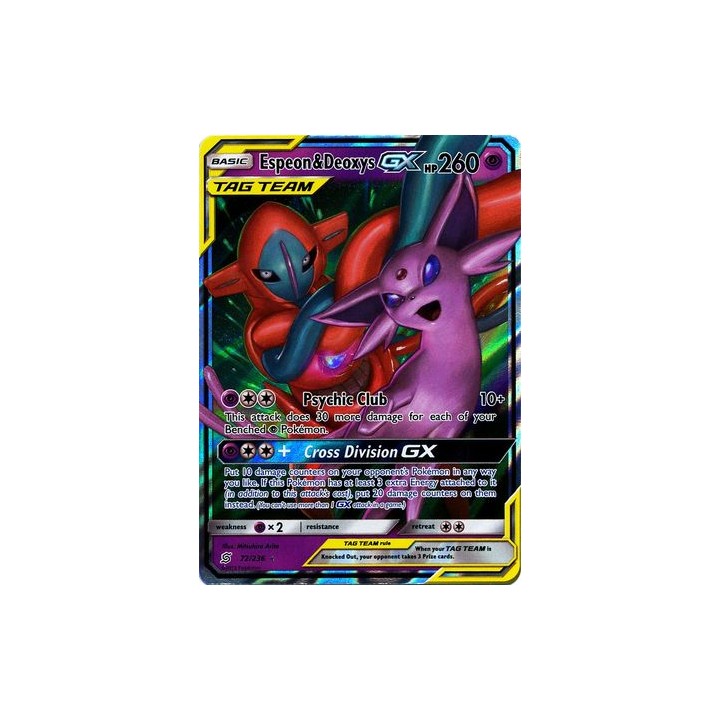 Espeon & Deoxys GX - 72/236 - Ultra Rare