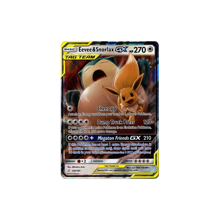 Eevee & Snorlax GX - 120/181 - Ultra Rare