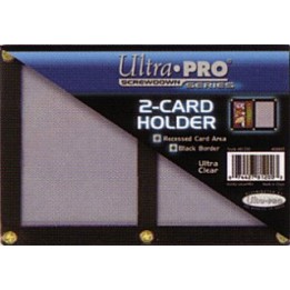 2-Card Black Frame Screwdown Holder