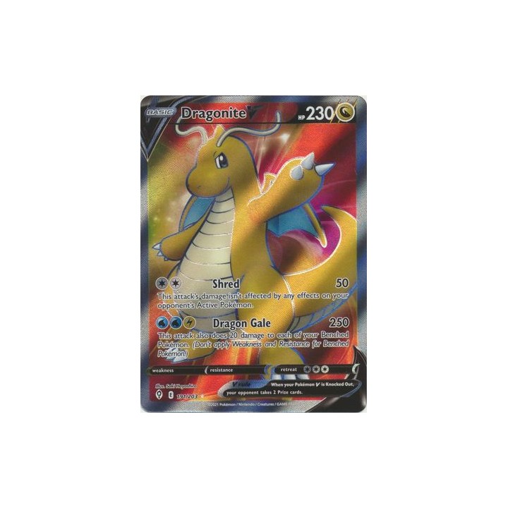 Dragonite V - 191/203 - Full Art Ultra Rare