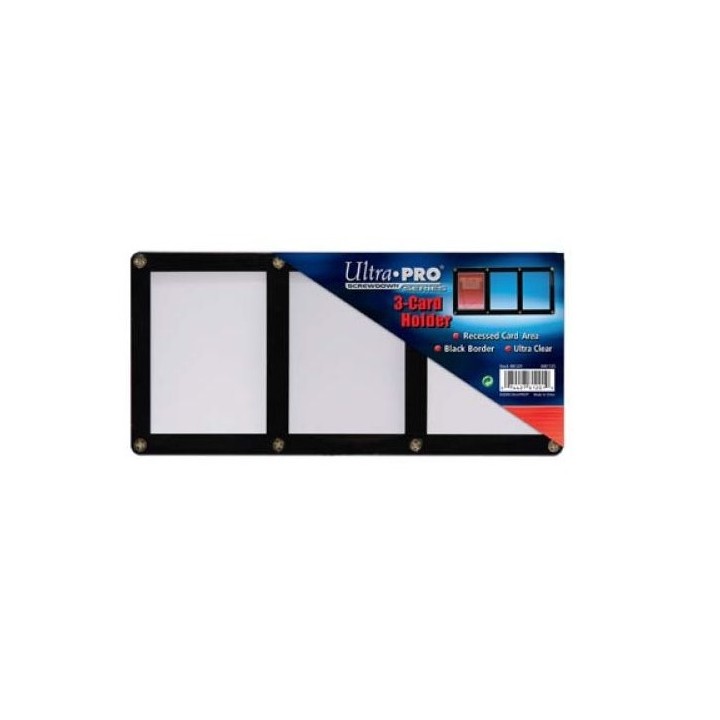 3-Card Black Frame Screwdown Holder