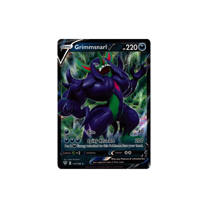 Grimmsnarl V - 114/189 - Ultra Rare
