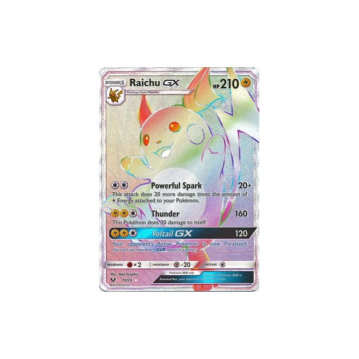 Raichu GX - 75/73 - Hyper Rare