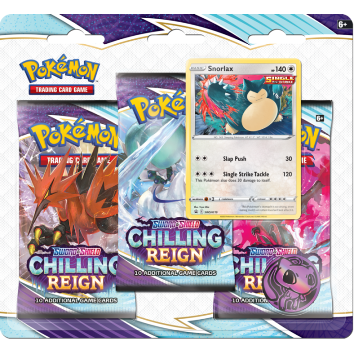 Pokemon TCG: Chilling Reign 3-Pack - Snorlax