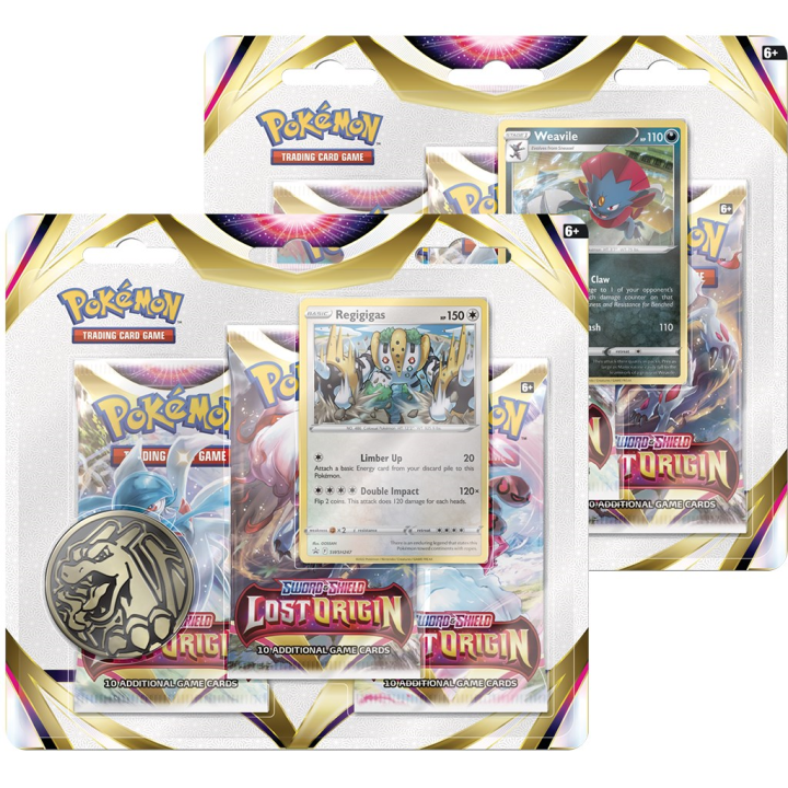 Pokémon TCG: Lost Origin 3-pack (komplet 2 różnych)