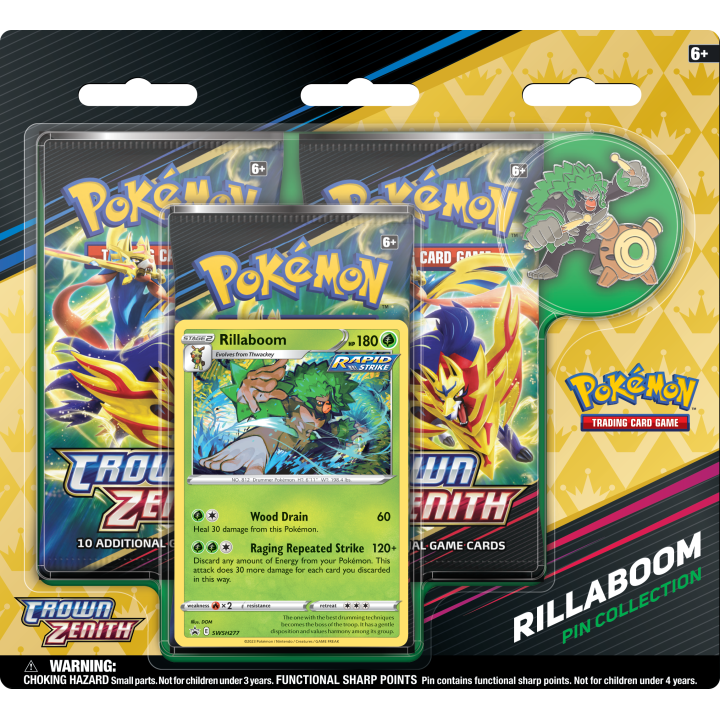 Pokémon TCG: Crown Zenith Pin Collection - Rillaboom