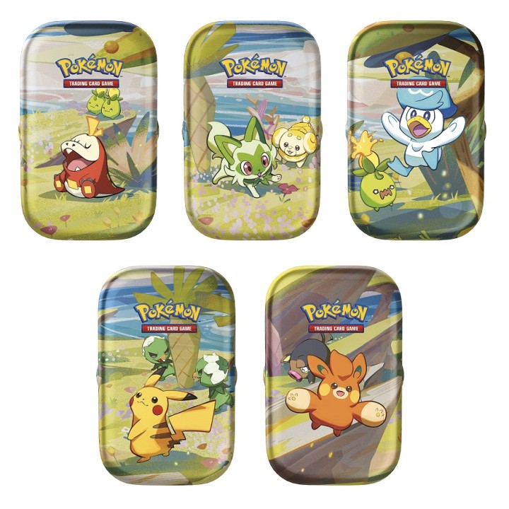 Pokémon TCG: Paldea Friends Mini Tin - Komplet - 5 szt