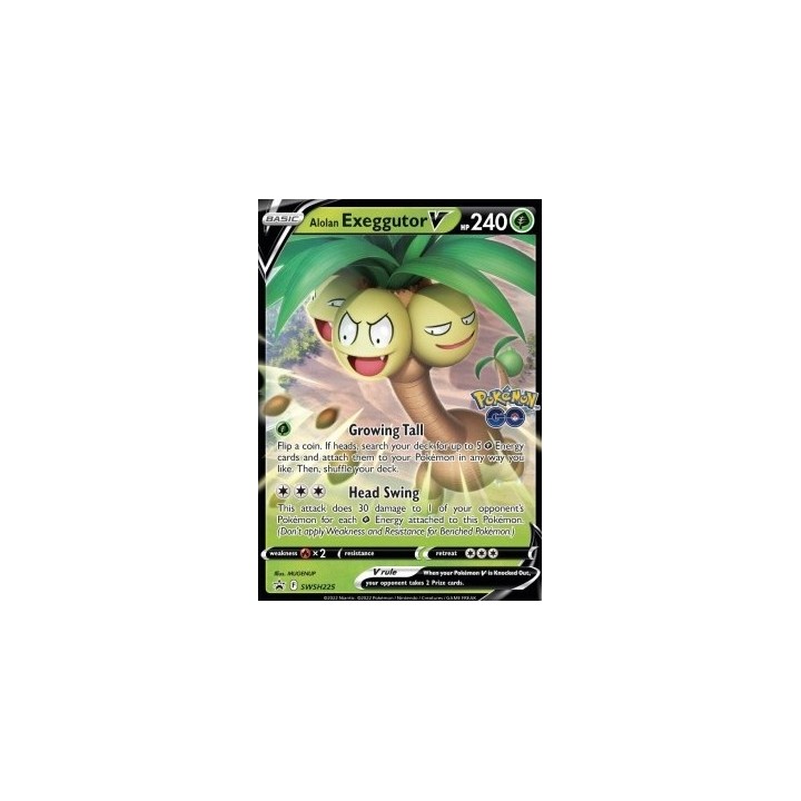 Alolan Exeggutor v - SWSH 225 - Oversized Promo