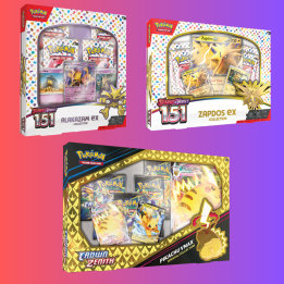 Pokemon TCG: S&V 151 Zapdos + Alakazam ex Box + Crown Zenith Pikachu VMax Box