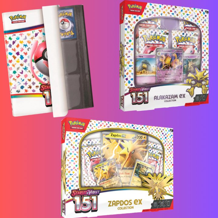 Pokemon TCG: S&V 151 Alakazam+Zapdos+ 151 Binder na 360 kart
