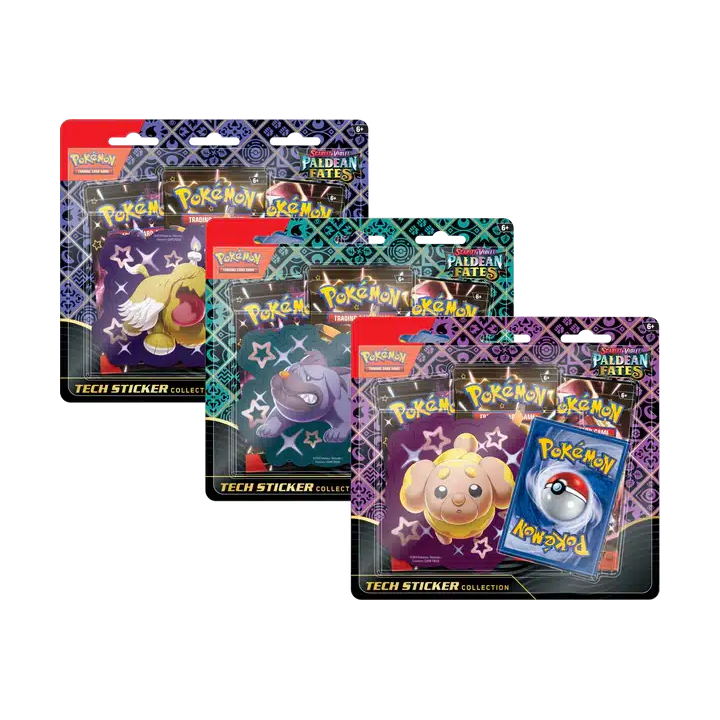 Pokemon TCG: Paldean Fates Tech Sticker Collection - KOMPLET (3 szt)