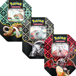 Pokemon TCG: Paldean Fates Tin 4-booster - KOMPLET