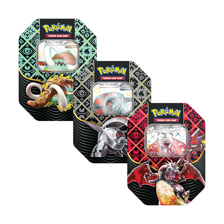 Pokemon TCG: Paldean Fates Tin 4-booster - KOMPLET