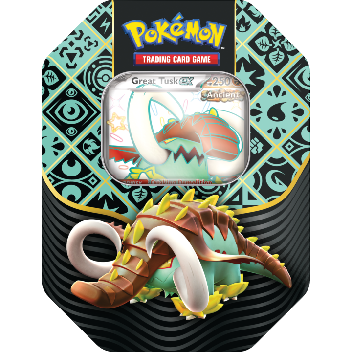 Pokemon TCG: Paldean Fates Tin 4-booster - Great Tusk