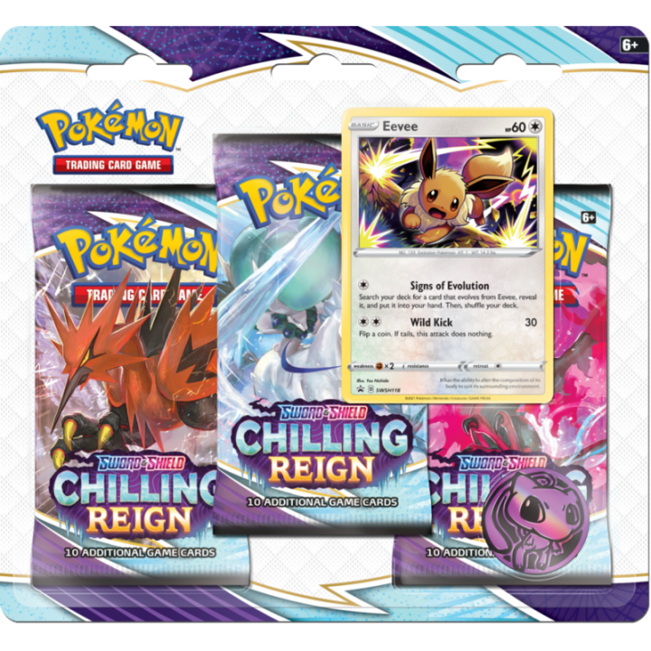 Pokemon TCG: Chilling Reign 3-Pack - Eevee