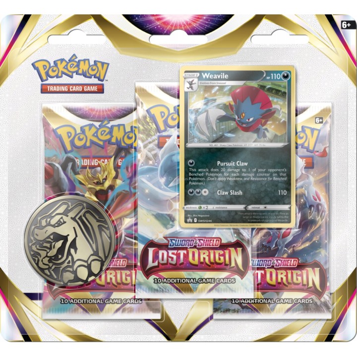 Pokémon TCG: Lost Origin 3-pack Weavile
