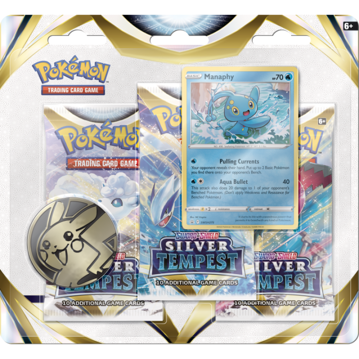 Pokemon TCG: Silver Tempest 3-pack - Manaphy